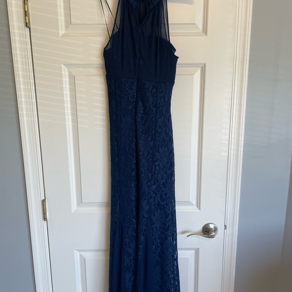 ✨Dark navy blue sparkly long dress!✨